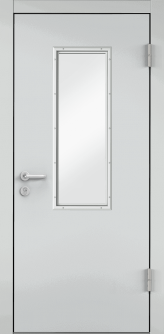 Дверь противопожарная EI 60, Порошково-полимерное покрытие, —, RAL 7035 серый в Рязани